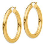 Lade das Bild in den Galerie-Viewer, 10K Yellow Gold Round Classic Hoop Earrings 40mm x 5mm
