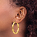 Lade das Bild in den Galerie-Viewer, 10K Yellow Gold Round Classic Hoop Earrings 40mm x 5mm

