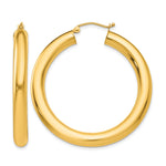 Lade das Bild in den Galerie-Viewer, 10K Yellow Gold Round Classic Hoop Earrings 40mm x 5mm
