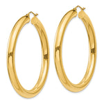 Carregar imagem no visualizador da galeria, 10K Yellow Gold Round Classic Hoop Earrings 50mm x 5mm

