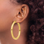 Carregar imagem no visualizador da galeria, 10K Yellow Gold Round Classic Hoop Earrings 50mm x 5mm
