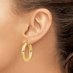 Carica l'immagine nel visualizzatore di Gallery, 10K Yellow Gold Round Classic Hoop Earrings 30mm x 5mm
