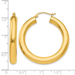 Carica l'immagine nel visualizzatore di Gallery, 10K Yellow Gold Round Classic Hoop Earrings 35mm x 5mm
