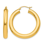 Carica l'immagine nel visualizzatore di Gallery, 10K Yellow Gold Round Classic Hoop Earrings 35mm x 5mm
