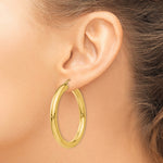 Carica l'immagine nel visualizzatore di Gallery, 10K Yellow Gold Round Classic Hoop Earrings 45mm x 5mm
