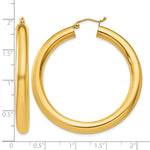 Carica l'immagine nel visualizzatore di Gallery, 10K Yellow Gold Round Classic Hoop Earrings 45mm x 5mm
