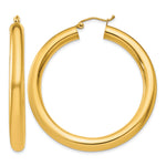 Carica l'immagine nel visualizzatore di Gallery, 10K Yellow Gold Round Classic Hoop Earrings 45mm x 5mm
