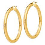 Afbeelding in Gallery-weergave laden, 10K Yellow Gold Round Classic Hoop Earrings 55mm x 5mm
