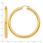 Load image into Gallery viewer, 10K Yellow Gold Round Classic Hoop Earrings 60mm x 5mm
