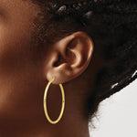 Afbeelding in Gallery-weergave laden, 10K Yellow Gold Round Diamond Cut Hoop Earrings 40mm x 2mm
