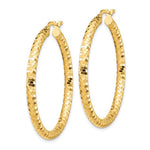 Carica l'immagine nel visualizzatore di Gallery, 10K Yellow Gold Round Diamond Cut Hoop Earrings 38mm x 3mm
