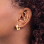 Load image into Gallery viewer, 10k Yellow Gold Hoop Earrings Curved Hinged
