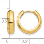 Load image into Gallery viewer, 10k Yellow Gold Hoop Earrings Curved Hinged
