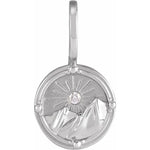 Load image into Gallery viewer, Platinum 14K Yellow Rose White Gold Silver Diamond Earth Element Pendant Charm
