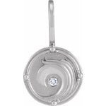 Afbeelding in Gallery-weergave laden, Platinum 14K Yellow Rose White Gold Silver Diamond Water Element Pendant Charm
