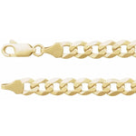 Carregar imagem no visualizador da galeria, 14k Yellow Gold 7mm Curb Bracelet Anklet Choker Necklace Pendant Chain
