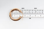 Load image into Gallery viewer, 14K Rose Gold Round Classic Hoop Earrings 25mm x 4mm
