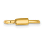 Indlæs billede til gallerivisning 14k Yellow Gold Rectangle Carabiner Lock Clasp Pendant Charm Necklace Bracelet Chain Bail Hanger Enhancer Connector
