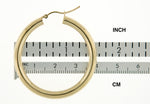 이미지를 갤러리 뷰어에 로드 , 10K Yellow Gold Round Classic Hoop Earrings 40mm x 4mm
