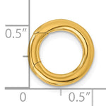 Carica l&#39;immagine nel visualizzatore di Gallery, 18k Yellow Gold Invisible Round Push Clasp Lock Connector Enhancer Hanger for Pendants Charms Bracelets Anklets Necklaces
