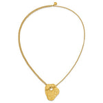 Load image into Gallery viewer, 18k Solid Yellow Gold Diamond Byzantine Pendant Charm Multi Strand Toggle Clasp Necklace
