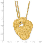 Load image into Gallery viewer, 18k Solid Yellow Gold Diamond Byzantine Pendant Charm Multi Strand Toggle Clasp Necklace
