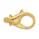 Indlæs billede til gallerivisning 18k Yellow White Gold Diamond Fancy Reversible Lobster Clasp 25.25mm x 15.6mm
