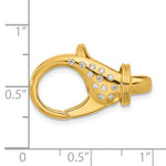 Load image into Gallery viewer, 18k Yellow White Gold Diamond Fancy Reversible Lobster Clasp 25.25mm x 15.6mm
