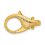 Carregar imagem no visualizador da galeria, 18k Yellow White Gold Diamond Fancy Reversible Lobster Clasp 25.25mm x 15.6mm
