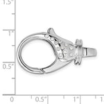 Load image into Gallery viewer, 18k White Gold Diamond Large Fancy Lobster Clasp 32mm x 17.2mm
