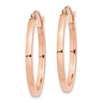 Afbeelding in Gallery-weergave laden, 14K Rose Gold Square Lightweight Classic Tube Hoop Earrings 25mm x 2mm
