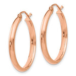 Afbeelding in Gallery-weergave laden, 14K Rose Gold Round Classic Hoop Earrings 25mm x 2.75mm
