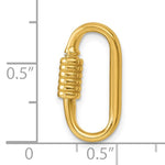 Load image into Gallery viewer, 14k Yellow Gold Carabiner Lock Clasp Pendant Charm Necklace Bracelet Chain Bail Hanger Enhancer Connector
