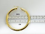 Load image into Gallery viewer, 10K Yellow Gold Round Classic Hoop Earrings 50mm x 4mm
