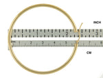 画像をギャラリービューアに読み込む, 10K Yellow Gold Round Classic Hoop Earrings 60mm x 3mm
