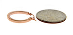 Afbeelding in Gallery-weergave laden, 14K Rose Gold Square Lightweight Classic Tube Hoop Earrings 20mm x 2mm
