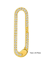 画像をギャラリービューアに読み込む, 14k Yellow White Rose Gold Diamond Push Clasp Lock Connector Pendant Charm Hanger Bail Enhancer
