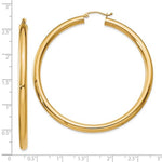 Indlæs billede til gallerivisning 14K Yellow Gold Round Lightweight Large Classic Hoop Earrings 60mm x 4mm
