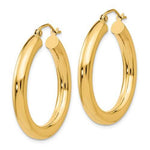 Load image into Gallery viewer, 10K Yellow Gold Round Classic Hoop Earrings 30mm x 4mm
