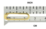 Φόρτωση εικόνας στο εργαλείο προβολής Συλλογής, 14k Yellow White Rose Gold Elongated Oblong Paper Clip Push Clasp Lock Connector Pendant Charm Hanger Bail Enhancer
