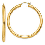 Load image into Gallery viewer, 10K Yellow Gold Round Classic Hoop Earrings 50mm x 4mm
