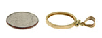이미지를 갤러리 뷰어에 로드 , 14K Yellow Gold Coin Holder for 16.5mm Coins or 1/10 oz American Eagle 1/10 oz Krugerrand Coin Holder Screw Top Bezel Pendant Charm
