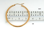 Afbeelding in Gallery-weergave laden, 14K Rose Gold Square Lightweight Classic Tube Hoop Earrings 35mm x 2mm
