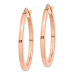 Afbeelding in Gallery-weergave laden, 14K Rose Gold Square Lightweight Classic Tube Hoop Earrings 30mm x 2mm
