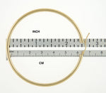 Indlæs billede til gallerivisning 10K Yellow Gold Round Classic Hoop Earrings 65mm x 3mm
