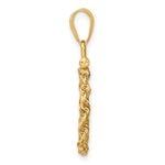 Load image into Gallery viewer, 14K Yellow Gold Diamond Cut Rope Edge US $1 Dollar Type 1 and 2 Peso Coin Holder Bezel Pendant Charm Screw Top for 13 mm Coins
