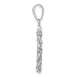 Indlæs billede til gallerivisning 14K White Gold Rope Edge US $1 Dollar Type 1 and 2 Peso Coin Holder Bezel Pendant Charm Screw Top for 13 mm Coins
