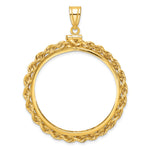이미지를 갤러리 뷰어에 로드 , 14K Yellow Gold Rope Edge US $20 Dollar Liberty Saint-Gaudens Coin Holder Bezel Pendant Charm Screw Top for 34.2 mm Coins
