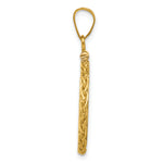 Load image into Gallery viewer, 14K Yellow Gold Wheat Chain 1/10 oz American Eagle Krugerrand Coin Holder Bezel Pendant Charm Screw Top for 16.5 mm Coins
