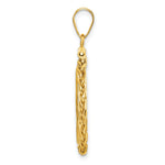 Indlæs billede til gallerivisning 14K Yellow Gold Wheat Chain US Dime 1/10 oz Panda Cat Coin Holder Bezel Pendant Charm Screw Top for 18 mm Coins
